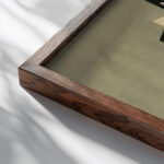 Kestnermappe Komposition One Plate P. 123 1922 23 Laszlo Moholy Nagy close up dark wood mockup