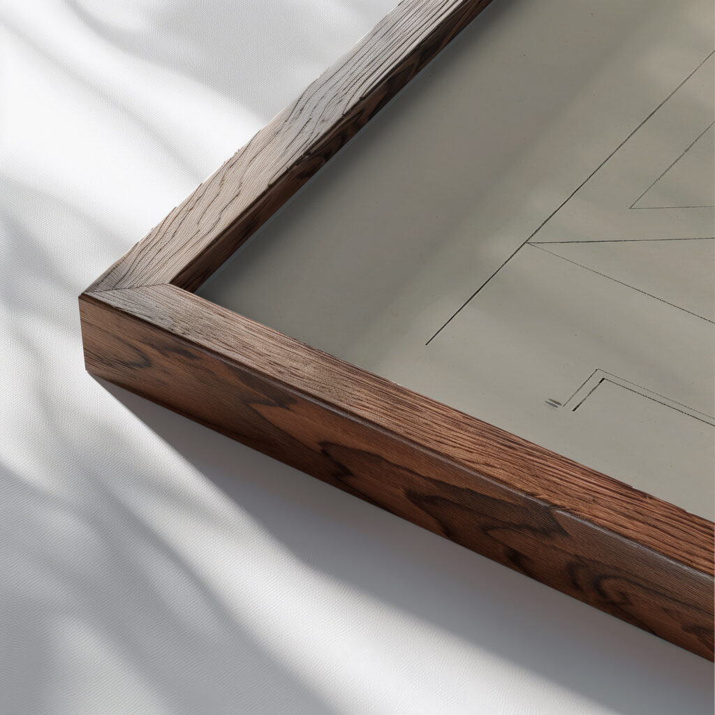 Kestnermappe Proun Rob. Levnis and Chapman GmbH Hannover 6 1923 El Lissitzky close up dark wood mockup