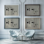 Kestnermappe Proun Rob. Levnis and Chapman GmbH Hannover 6 1923 El Lissitzky framed posters mockup