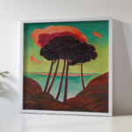 Kiefern mit roter Wolke 1909 Gustav Wunderwald 5 mockup