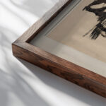 Kinderbildnis 1923 Paul Klee close up dark wood mockup