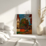 Kirche in Taufers Dorfplatz around 1900 Tina Blau 4 mockup