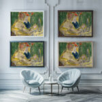 Kirchner und Dodo im Cafe Dresden 1906 Ernst Ludwig Kirchner framed posters mockup