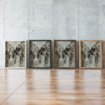 Kirchnerhaus auf dem Wildboden mit Blick ins Sertig 1925 Albert Muller framed posters mockup