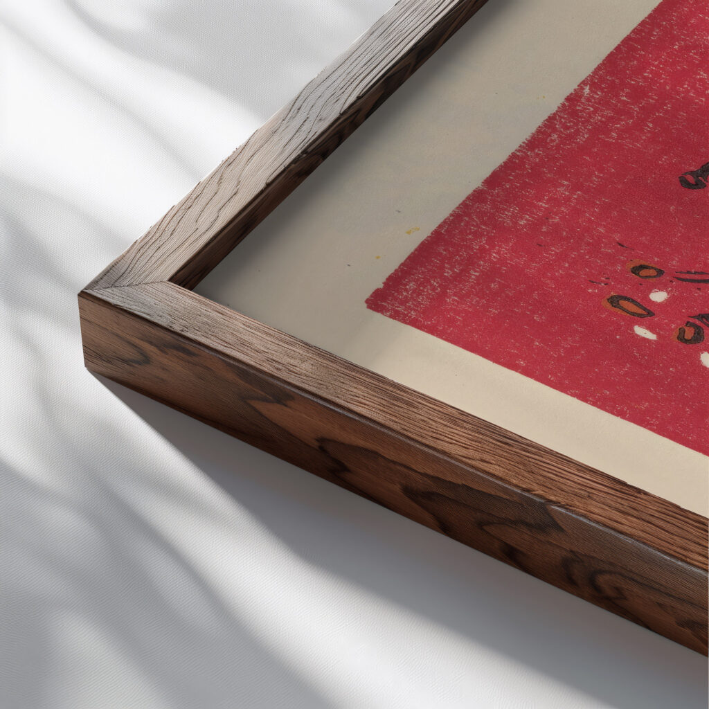 Klange Pl.01 1913 Wassily Kandinsky close up dark wood mockup