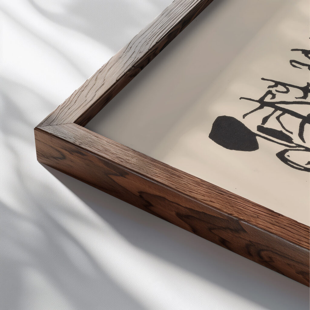 Klange Pl.03 1913 Wassily Kandinsky close up dark wood mockup