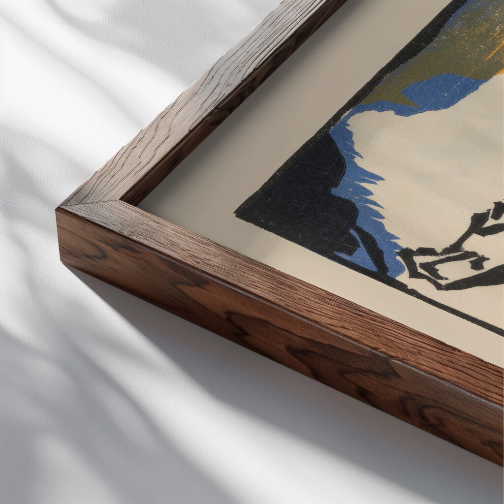 Klange Pl.04 1913 Wassily Kandinsky close up dark wood mockup