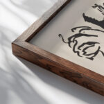 Klange Pl.06 1913 Wassily Kandinsky close up dark wood mockup