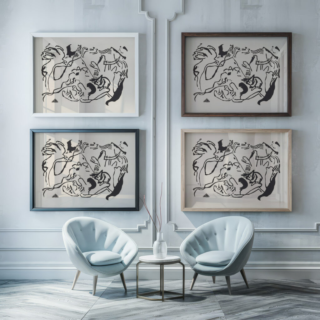 Klange Pl.06 1913 Wassily Kandinsky framed posters mockup