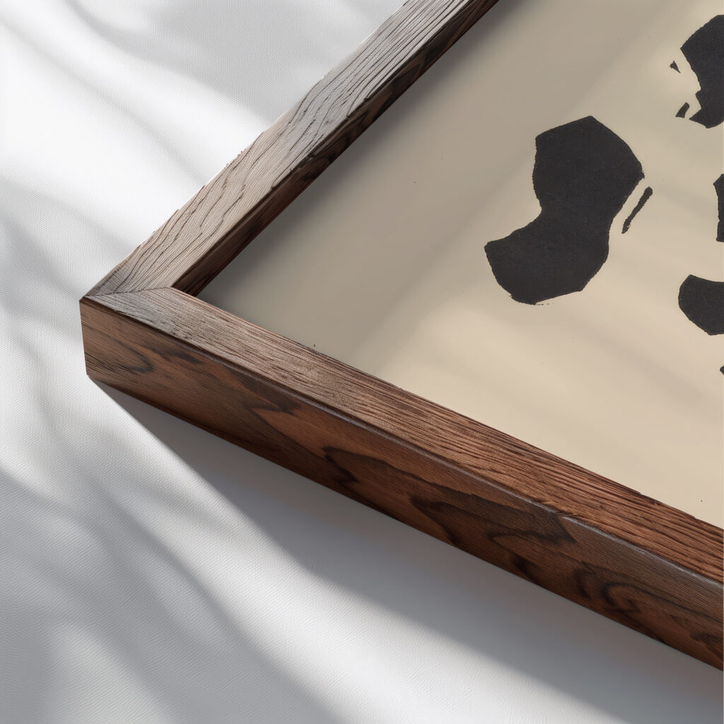 Klange Pl.10 1913 Wassily Kandinsky close up dark wood mockup