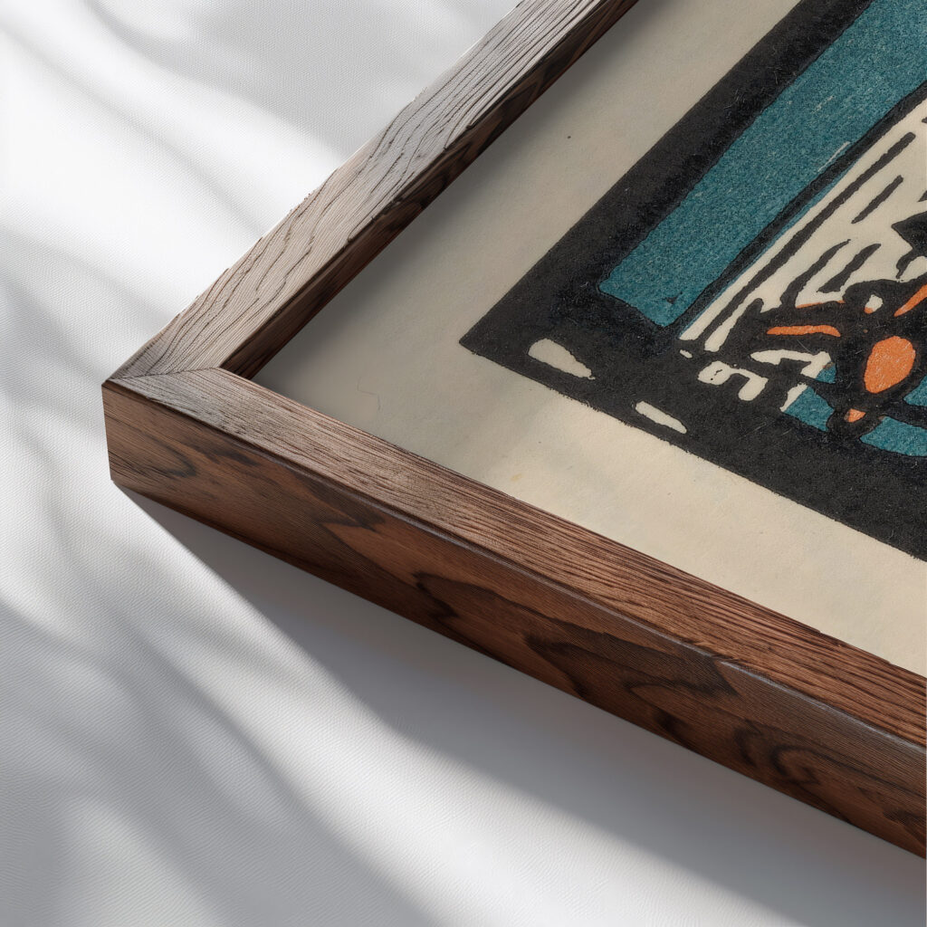 Klange Pl.16 1913 Wassily Kandinsky close up dark wood mockup