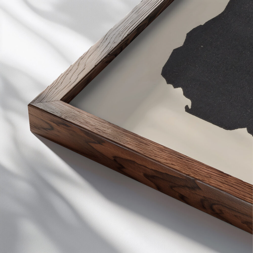 Klange Pl.17 1913 Wassily Kandinsky close up dark wood mockup