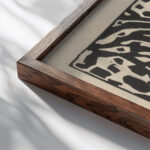 Klange Pl.20 1913 Wassily Kandinsky close up dark wood mockup