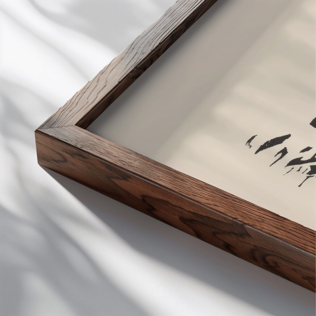 Klange Pl.21 1913 Wassily Kandinsky close up dark wood mockup