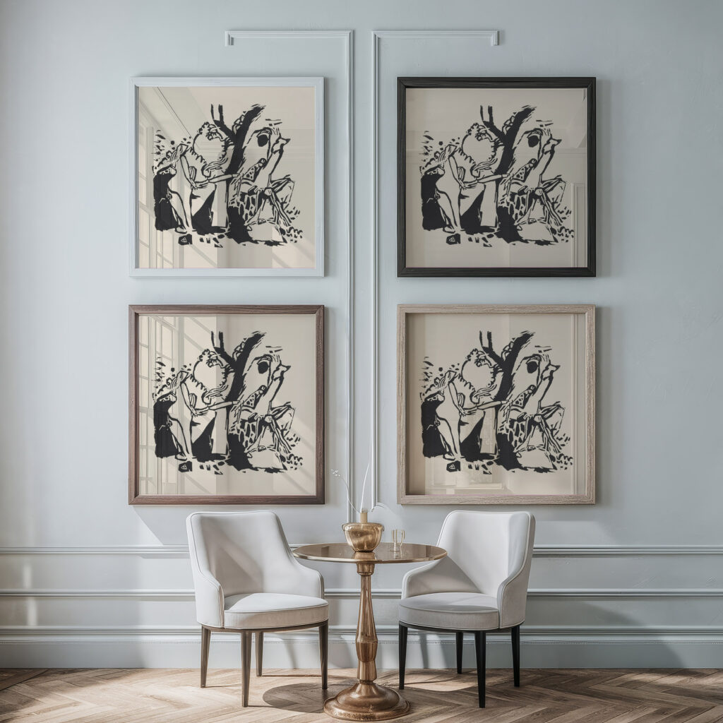 Klange Pl.21 1913 Wassily Kandinsky framed posters mockup
