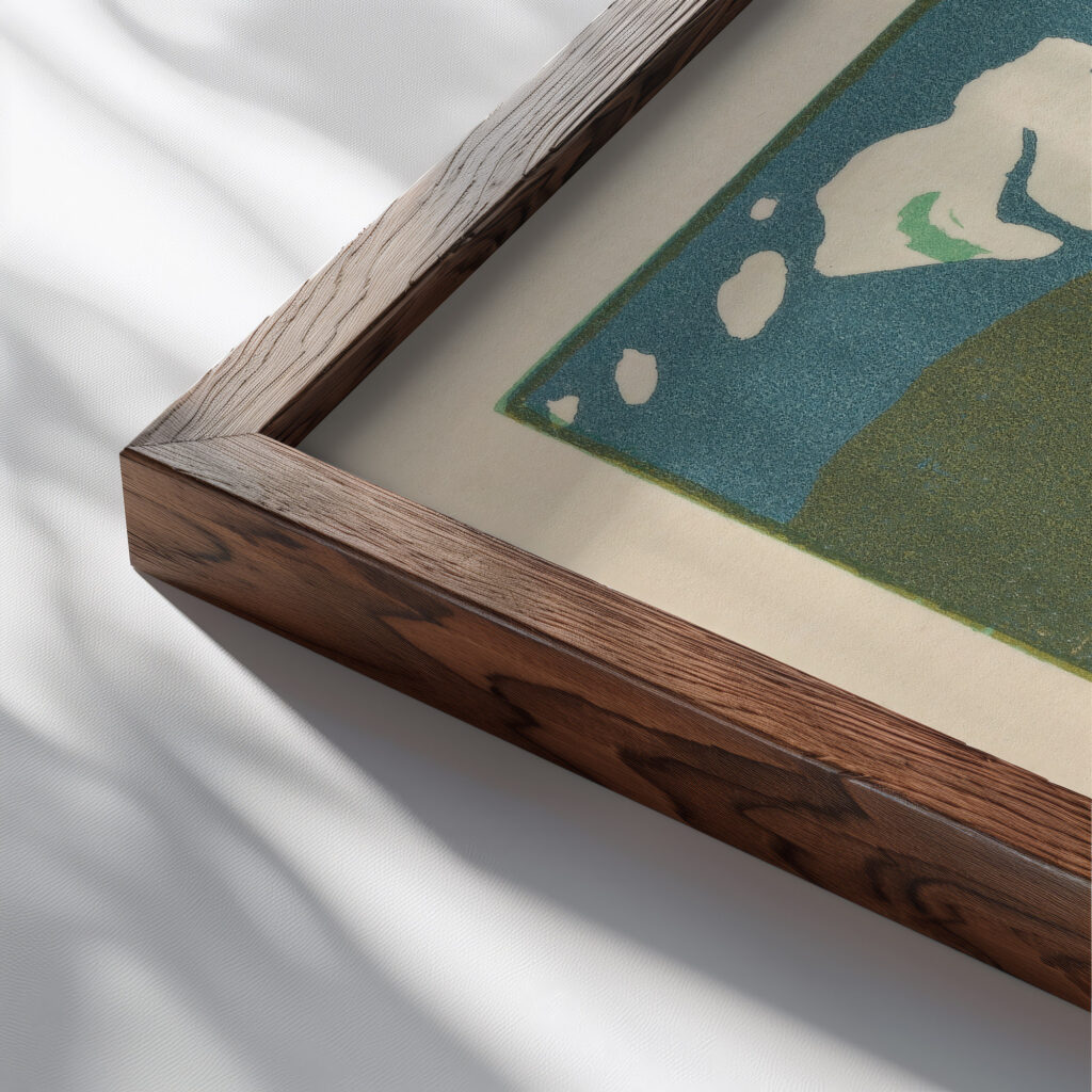 Klange Pl.23 1913 Wassily Kandinsky close up dark wood mockup
