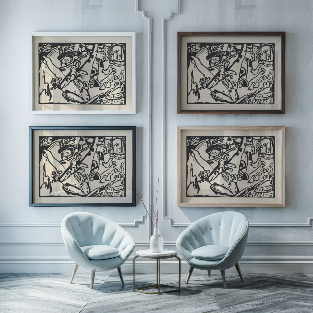 Klange Pl.24 1913 Wassily Kandinsky framed posters mockup