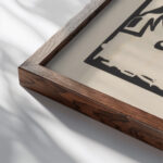 Klange Pl.25 1913 Wassily Kandinsky close up dark wood mockup