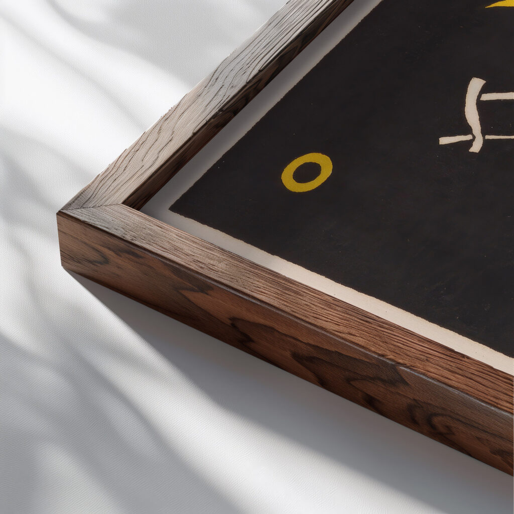 Kleine Welten VII 1922 Wassily Kandinsky close up dark wood mockup