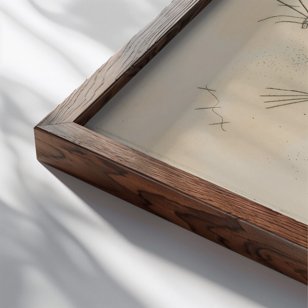 Kleine Welten X R. 173 1922 Wassily Kandinsky close up dark wood mockup
