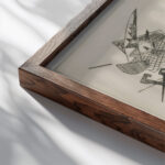 Kleine Welten Xi R 174 1922 Wassily Kandinsky close up dark wood mockup