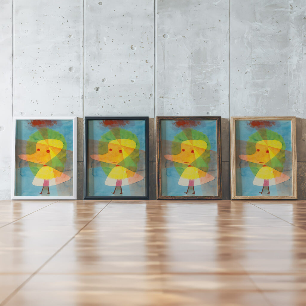 Kleiner Gartengeist Small Garden Ghost 1929 Paul Klee framed posters mockup