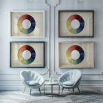 Kleurencirkel c. 1890 c. 1922 Johanna van de Kamer framed posters mockup