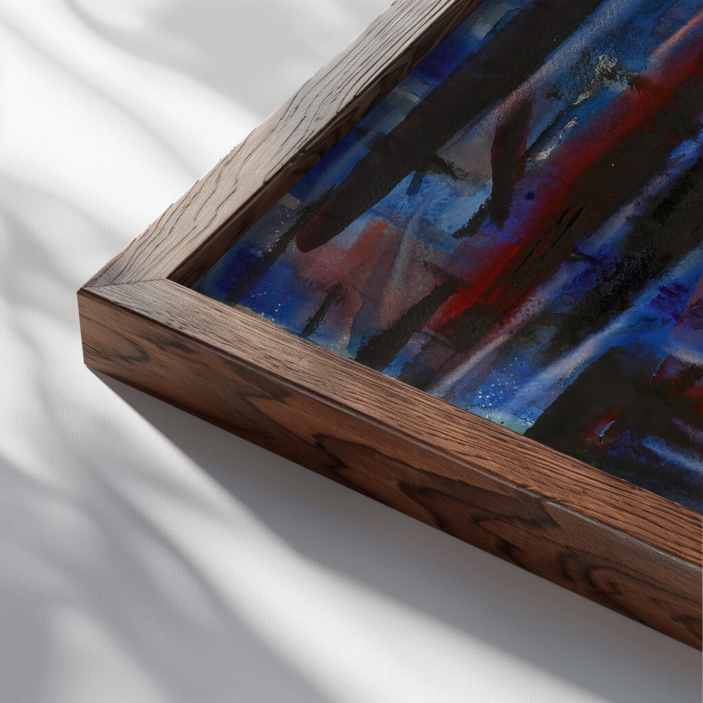 Kloster Andechs 1921 Christian Rohlfs close up dark wood mockup