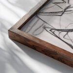 Knaben am See 1919 Ernst Ludwig Kirchner close up dark wood mockup