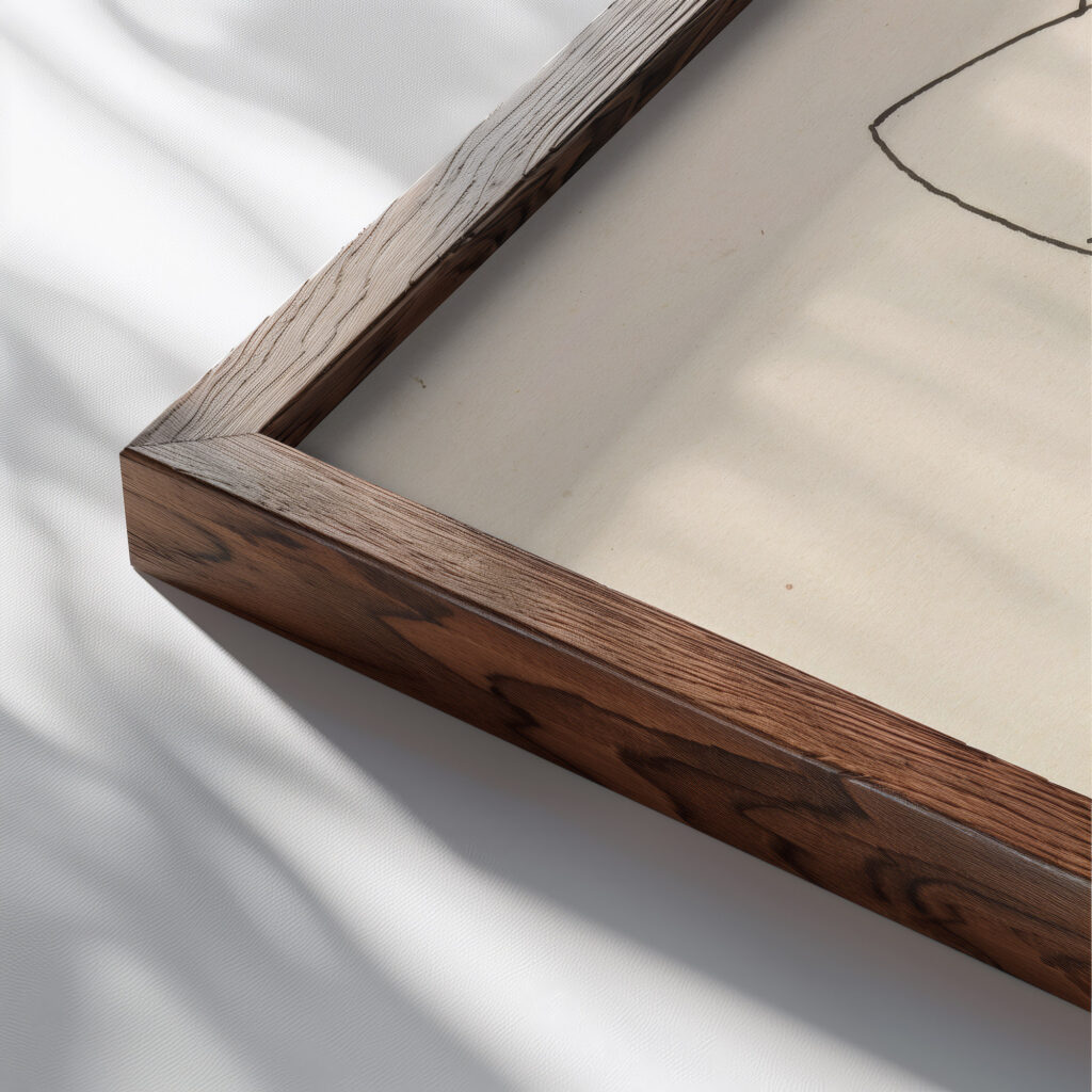 Kneeling Female Figure 1910 1915 Henri Gaudier Brzeska close up dark wood mockup