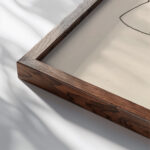 Kneeling Female Figure 1910 1915 Henri Gaudier Brzeska close up dark wood mockup