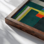 Komposition 1923 Arthur Segal close up dark wood mockup