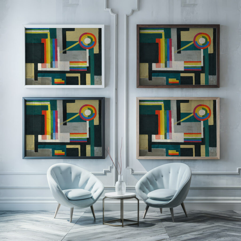 Komposition 1923 Arthur Segal framed posters mockup
