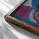 Komposition 1928 Adolf Holzel close up dark wood mockup