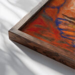 Komposition 1930 Adolf Holzel close up dark wood mockup