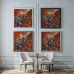 Komposition 1930 Adolf Holzel framed posters mockup