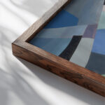 Komposition 1930 Otto Freundlich close up dark wood mockup