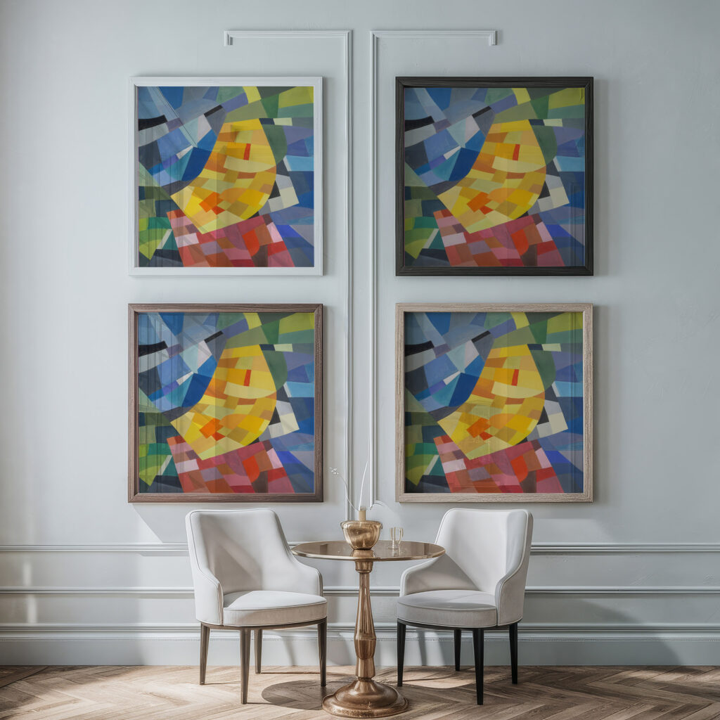 Komposition 1930 Otto Freundlich framed posters mockup