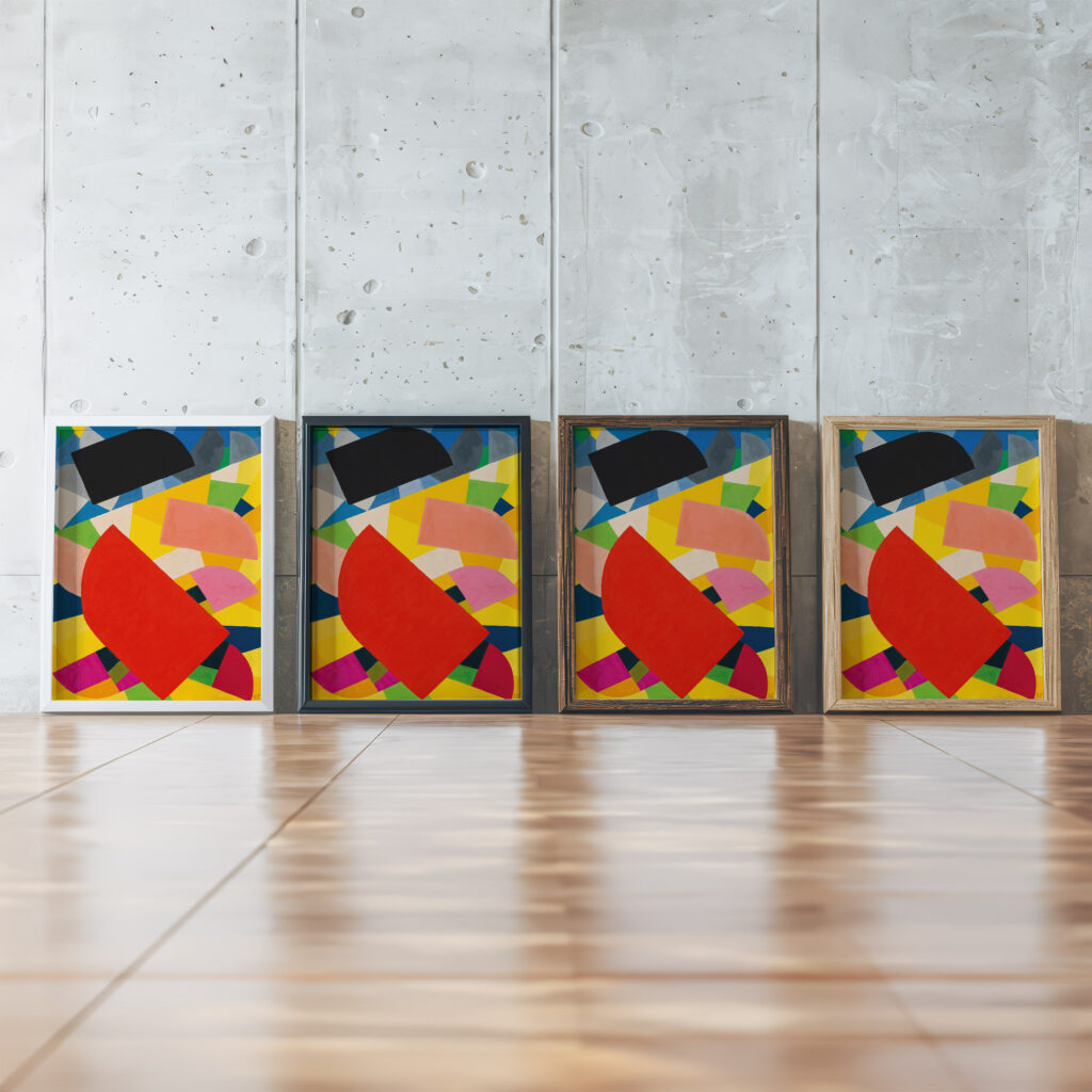 Komposition 1936 Otto Freundlich framed posters mockup Komposition 1936 Otto Freundlich framed posters mockup