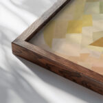 Komposition 1939 Otto Freundlich close up dark wood mockup