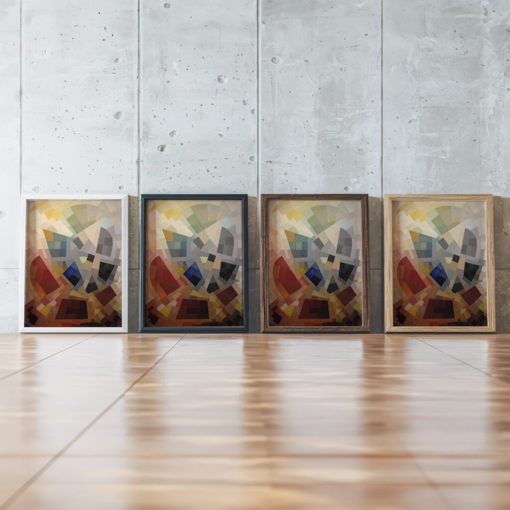 Komposition 1939 Otto Freundlich framed posters mockup