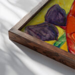 Komposition Anbetung Heilige Ursula 1914 Adolf Holzel close up dark wood mockup