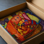 Komposition Anbetung Heilige Ursula 1914 Adolf Holzel video mockup