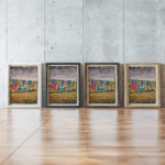 Komposition aus ‘Pflaster und Wiese IV 1924 Karl Wiener framed posters mockup