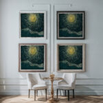 Komposition aus ‘Pflaster und Wiese X 1924 Karl Wiener framed posters mockup