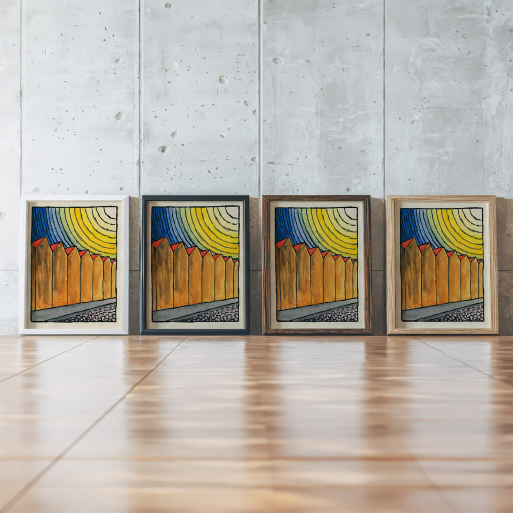 Komposition aus ‘Pflaster und Wiese XX 1924 Karl Wiener framed posters mockup Komposition aus ‘Pflaster und Wiese XX 1924 Karl Wiener framed posters mockup