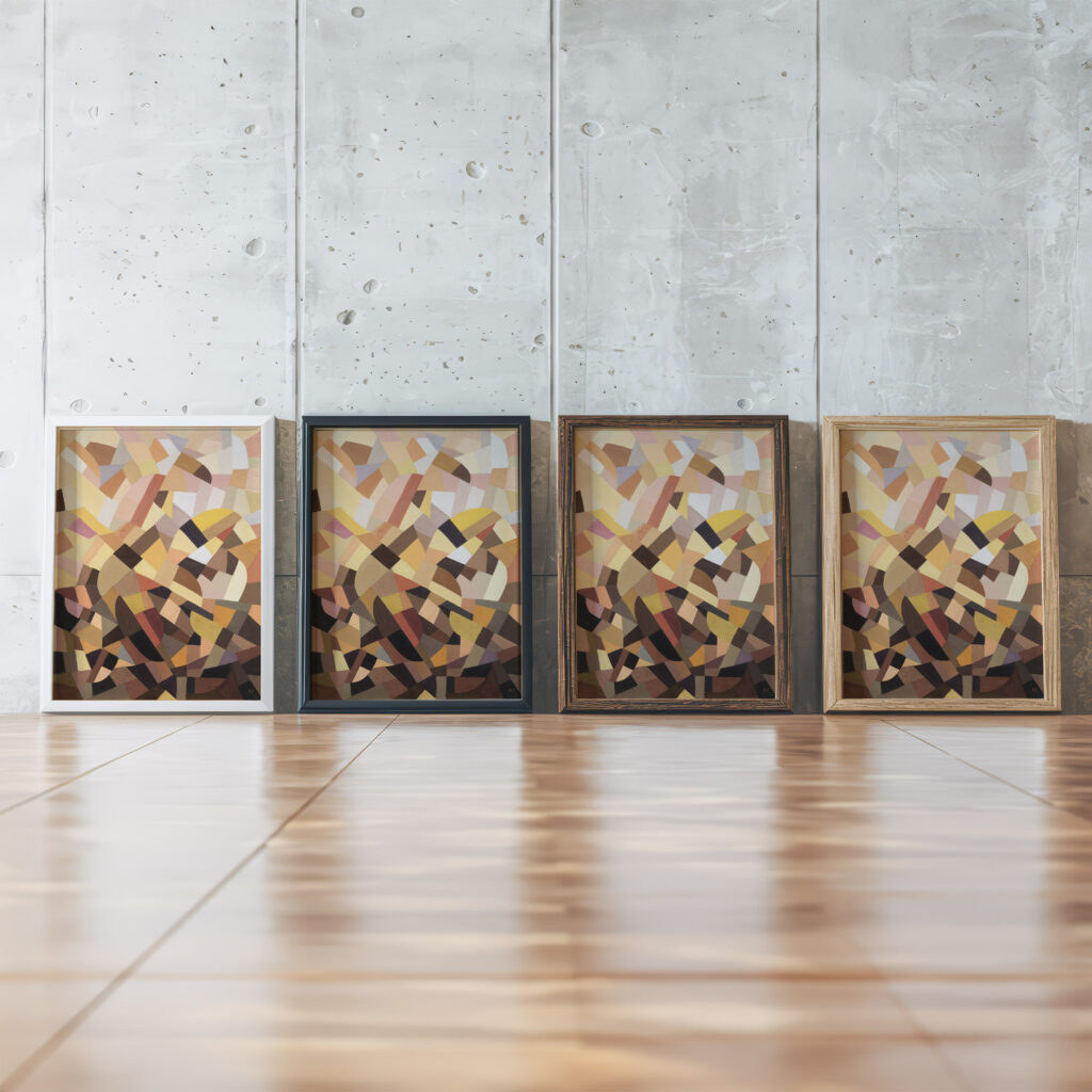 Komposition ca 1939 1942 Otto Freundlich framed posters mockup Komposition ca 1939 1942 Otto Freundlich framed posters mockup