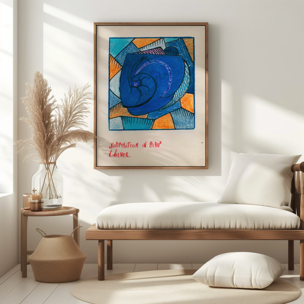 Komposition in Blau around 1921 Karl Wiener 5 mockup