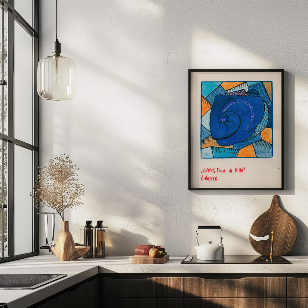 Komposition in Blau around 1921 Karl Wiener 6 mockup