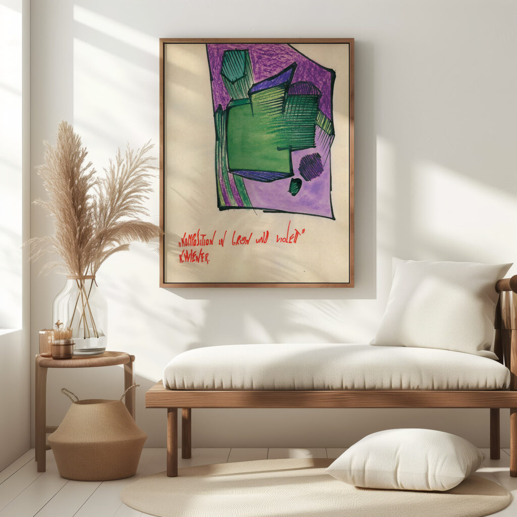 Komposition in Grun und Violett around 1921 Karl Wiener 5 mockup